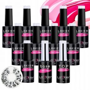 Lakier Zestaw 10x lakier hybrydowy kolory do wyboru baza top karuzela gratis