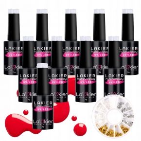 Lakier Zestaw 10x lakier hybrydowy kolory do wyboru karuzela gratis