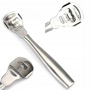 Omega srebrna metalowa do stóp ścinak skrobak do pięt pedicure