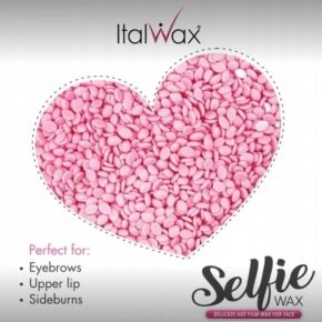 Wosk twardy do depilacji ItalWax Selfie 100g  szpatułki 10 sztuk