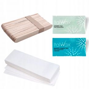 Zestaw do depilacji 2x podgrzewacz 4x wosk twardy ItalWax paski kosmetyki