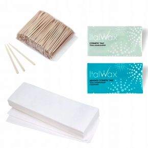 Zestaw do depilacji 2x podgrzewacz 4x wosk twardy ItalWax paski kosmetyki