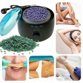 Zestaw do depilacji aromatycznej podgrzewacz szpatułki żel 4x wosk 100g Nirvana ItalWax LUX
