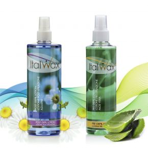 Zestaw do depilacji bezpaskowej i paskowej BIAŁA CZEKOLADA podgrzewacz wosk twardy w puszce ItwalWax lotion 