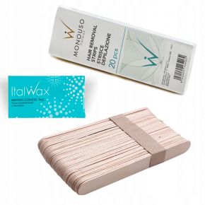 Zestaw do depilacji bezpaskowej i paskowej BIAŁA CZEKOLADA podgrzewacz wosk twardy w puszce ItwalWax lotion 