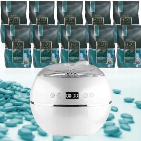 Zestaw do depilacji ItalWax 10x wosk 1kg Azulene azulenowy  podgrzewacz