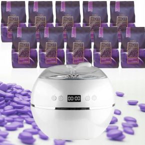 Zestaw do depilacji ItalWax 10x wosk 1kg Plum śliwka podgrzewacz