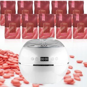 Zestaw do depilacji ItalWax 10x wosk 1kg Rose róża podgrzewacz