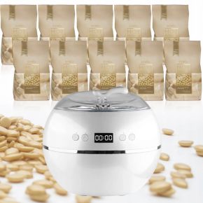 Zestaw do depilacji ItalWax 10x wosk 1kg White Chocolate biała czekolada podgrzewacz
