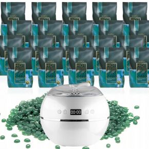 Zestaw do depilacji ItalWax 20x wosk 05kg Azulene azulenowy podgrzewacz