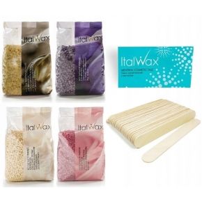 Zestaw do depilacji ItalWax 4x wosk twardy 100g talk szpatułki