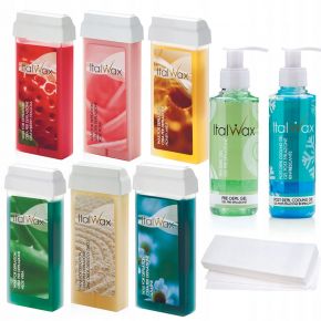 Zestaw do depilacji ItalWax 6x wosk w rolce żele do depilacji paski