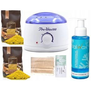 Zestaw do depilacji ItalWax podgrzewacz 2x wosk naturalny