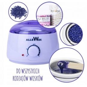Zestaw do depilacji ItalWax podgrzewacz  3x wosk  2x żel  talk  paski  szpatułki