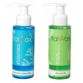 Zestaw do depilacji ItalWax podgrzewacz  3x wosk  2x żel  talk  paski  szpatułki