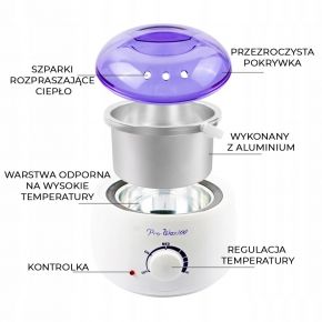 Zestaw do depilacji ItalWax podgrzewacz 100W  4x wosk twardy w dropsach 100g  szpatułki  talk