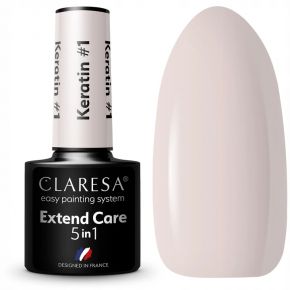 Zestaw lakier hybrydowy Claresa 5in1 Keratin 1  Top No Wipe