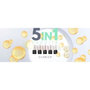 Zestaw lakier hybrydowy Claresa 5in1 Provita 5  Top Diamond