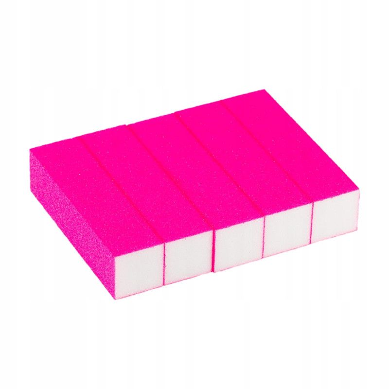 10x Blok polerski do paznokci kostka kolor różowy neon 10x Blok polerski do paznokci kostka kolor różowy neon