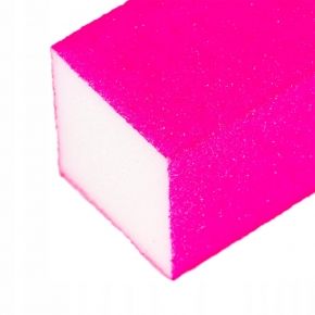 10x Blok polerski do paznokci kostka kolor różowy neon