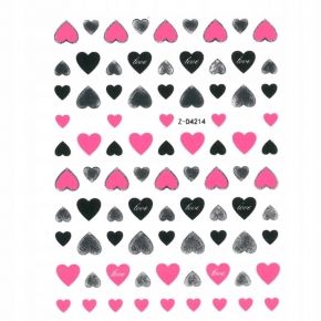 Naklejki do paznokci cienkie samoprzylepne Nail Art Sticker pink Nr ZD4214