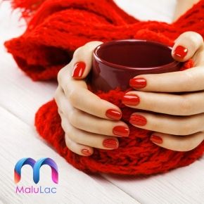 MaluLac Czerwony Trafiony 1069 kolorowy lakier hybrydowy 5g