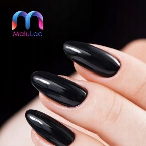 MaluLac Mała Czarna 1201 kolorowy lakier hybrydowy 5g