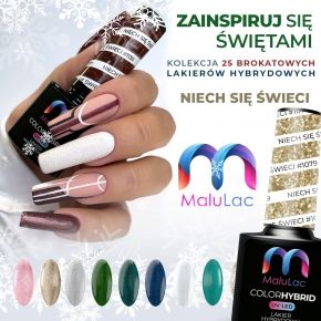MaluLac Niech Się Świeci 1009 kolorowy lakier hybrydowy 5g