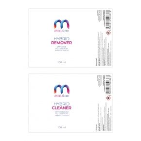 MaluLac zestaw 4 x lakier hybrydowy  Aceton  Cleaner