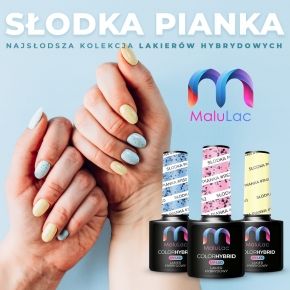 MaluLac Słodka Pianka 1143 kolorowy lakier hybrydowy 5g