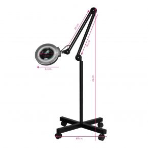 Lampa lupa s4  statyw czarna