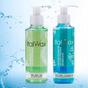 ItalWax Zestaw do depilacji 12x wosk w rolce Raspberry 100ml  2x żel 100ml gratis