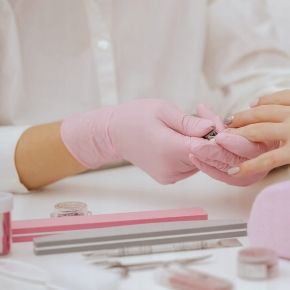 Polerka mini dwustronna łódka półksiężyc na piance buffer 100/180